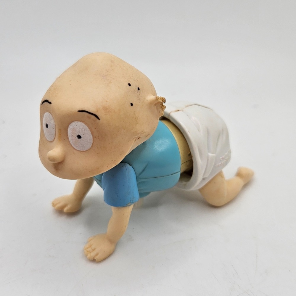 Vintage 1998 Rugrats Tommy Pickles Wind Up Crawling Toy Burger King Kids Club